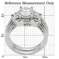 1W002 - Rhodium Brass Ring with AAA Grade CZ in Clear - DRE's Electronics and Fine Jewelry