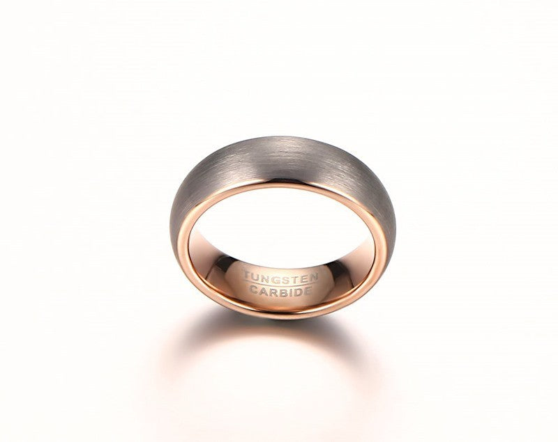 Brushed Tungsten Steel Ring Trendy Men's Personality Jewelry