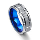 Personality Blue Stainless Steel Men's Ring