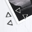 Men's Clip-on Triangle Sterling Silver Earrings