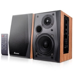 Remote Control Active Powered Bluetooth Bookshelf Speakers