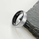 Brushed Tungsten Steel Ring Trendy Men's Personality Jewelry