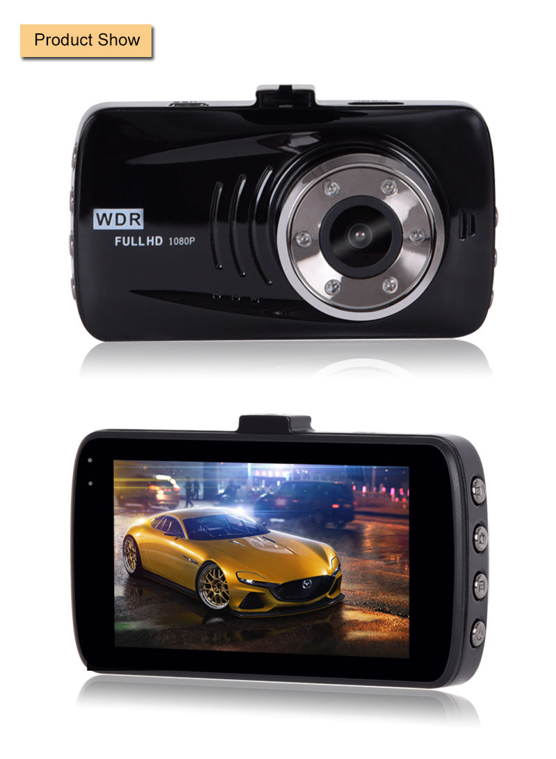 H802B 3" Car DVR Dash Camera Full HD 1080P Dash Cam Night Vision With 6 IR Light Auto Driving Loop Video Recorder Dashcam built in 32GB