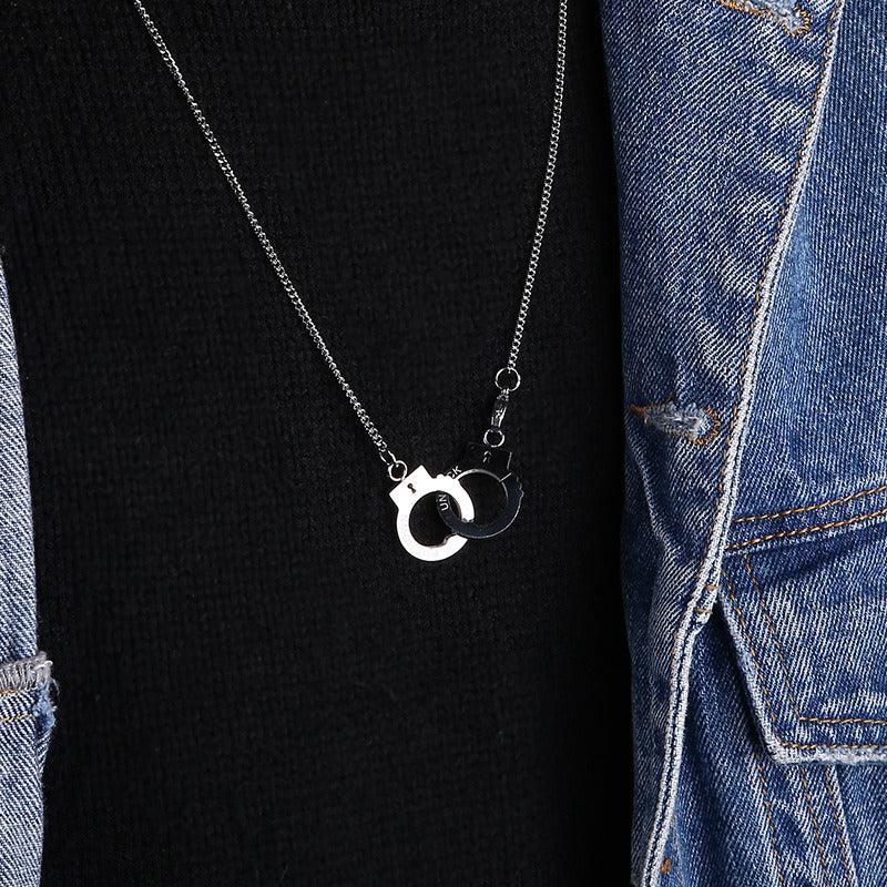 Handcuff Pendant Necklace Fashion Friendship Necklaces Stainless Steel Necklaces for Women