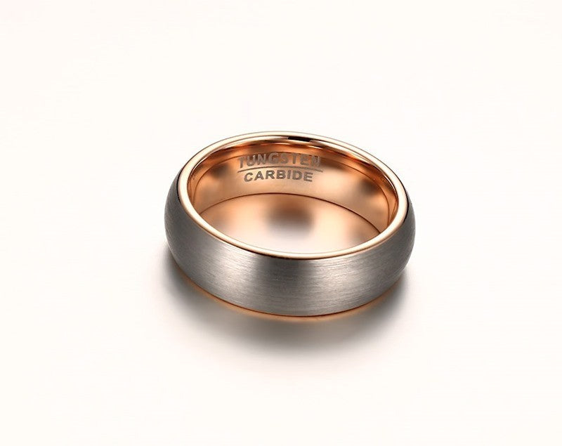 Brushed Tungsten Steel Ring Trendy Men's Personality Jewelry