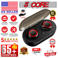 5 Core Wireless Ear Buds Mini Bluetooth Earbud Headphones Wire Less 32 Hours Playtime IPX8 - EP01