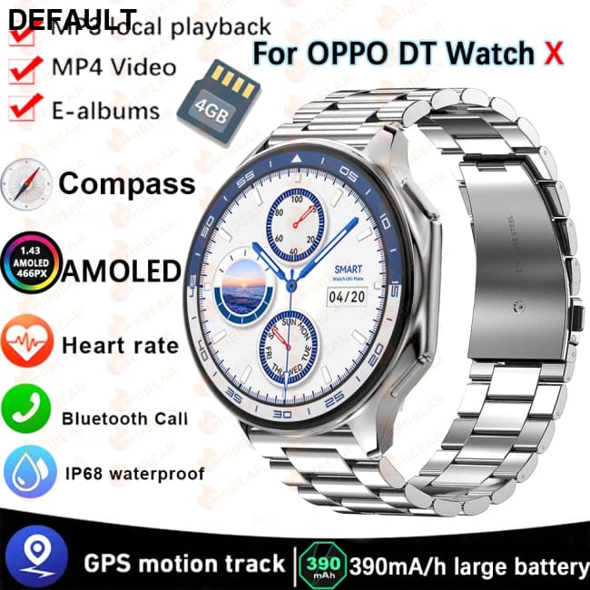 DT Watch X smartwatch with 4G large memory local music and video playback waterproof Bluetooth calling smart phone Men