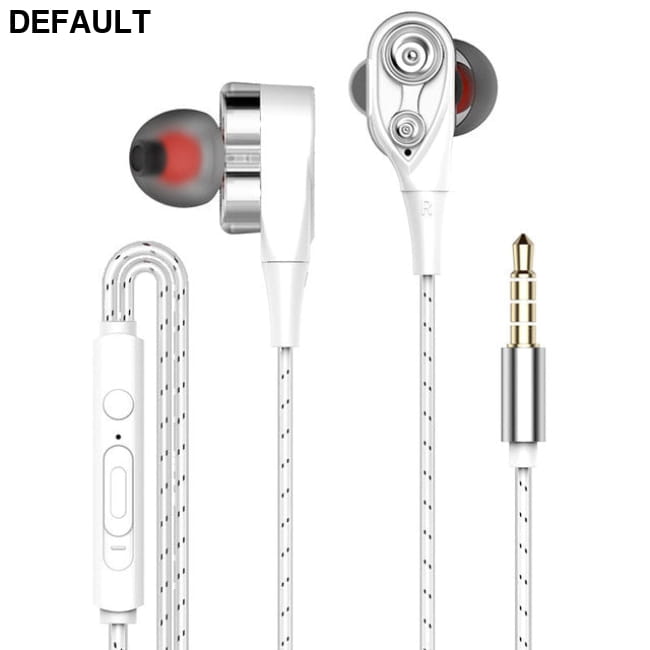 Dual Drive Stereo Wired Earphone In ear Headset Earbuds White Electronics