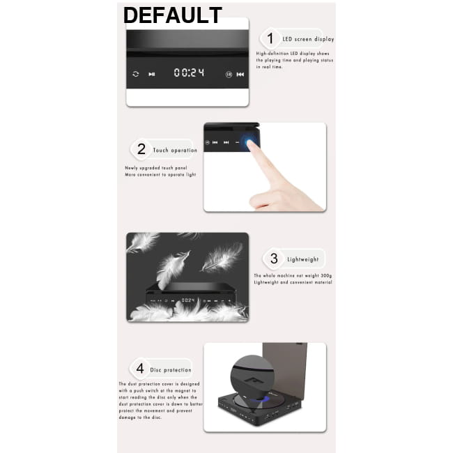 DVD Player HDMI for TV 1080P,Mini HD CD Players Home & Blu-ray