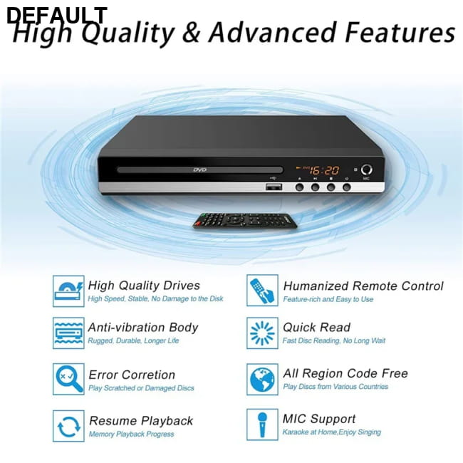 DVD Player High-defination 1080P Home Box For TV Players & Blu-ray