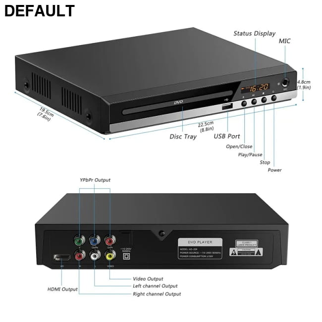DVD Player High-defination 1080P Home Box For TV Players & Blu-ray