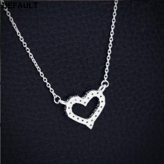 DXJEL Republic Dropship Suppliers 100% 925 Sterling Silver Love Heart Necklaces for Women Vip Link Dropshipping Center