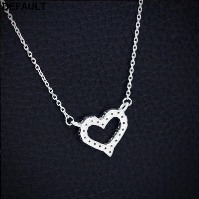 DXJEL Republic Dropship Suppliers 100% 925 Sterling Silver Love Heart Necklaces for Women Vip Link Dropshipping Center
