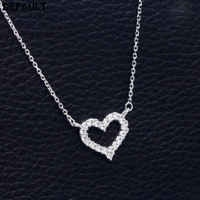 DXJEL Republic Dropship Suppliers 100% 925 Sterling Silver Love Heart Necklaces for Women Vip Link Dropshipping Center