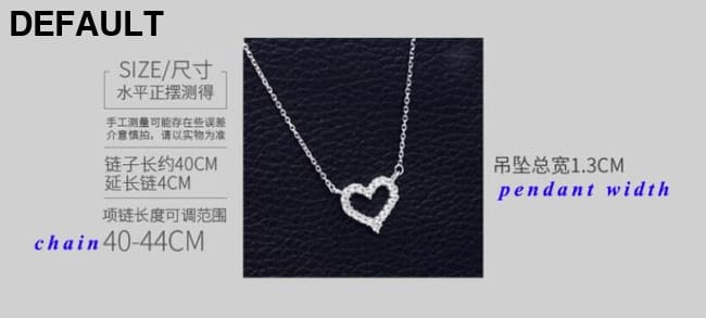 DXJEL Republic Dropship Suppliers 100% 925 Sterling Silver Love Heart Necklaces for Women Vip Link Dropshipping Center