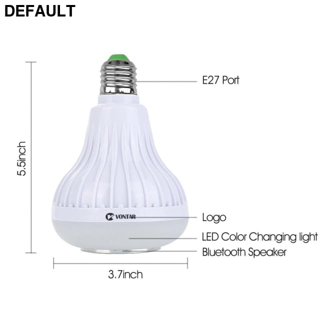 E27 B22 Wireless Bluetooth Speaker + 12W RGB Bulb LED Lamp Mini Speakers Speaker + 12W Electronics