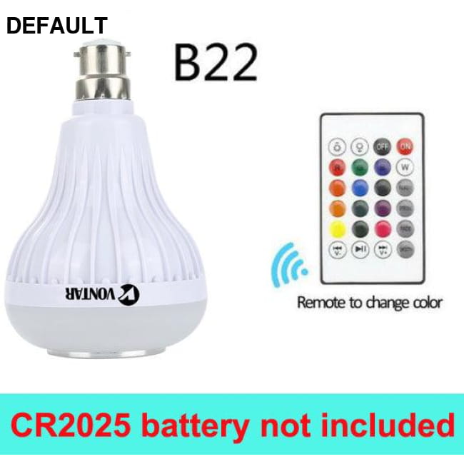 E27 B22 Wireless Bluetooth Speaker + 12W RGB Bulb LED Lamp without battery Mini Speakers Speaker + 12W Electronics
