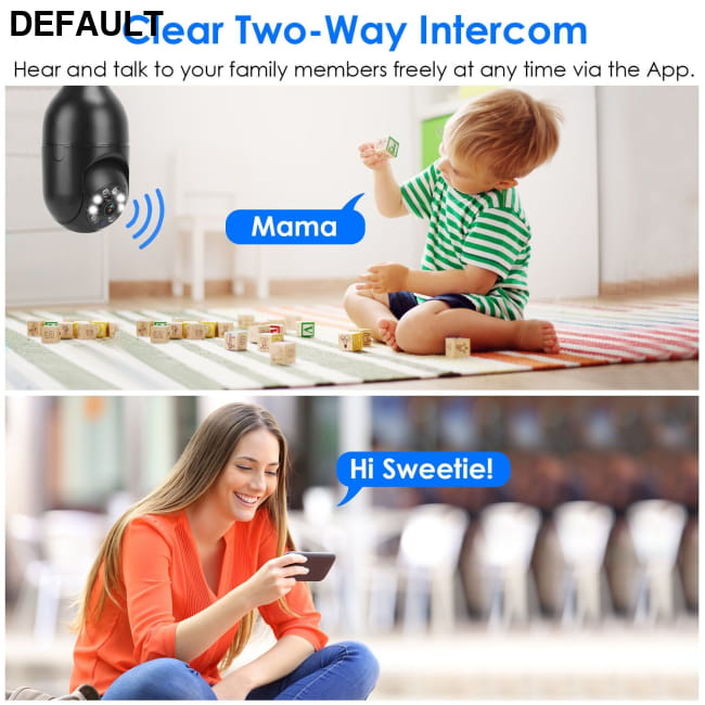 E27 WiFi Bulb Camera 1080P FHD IP Pan Tilt Security Home Surveillance Cameras