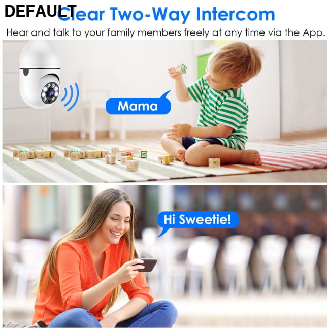 E27 WiFi Bulb Camera 1080P FHD IP Pan Tilt Security Home Surveillance Cameras