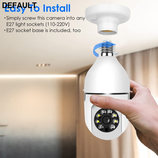 E27 WiFi Bulb Camera 1080P FHD IP Pan Tilt Security Home Surveillance Cameras