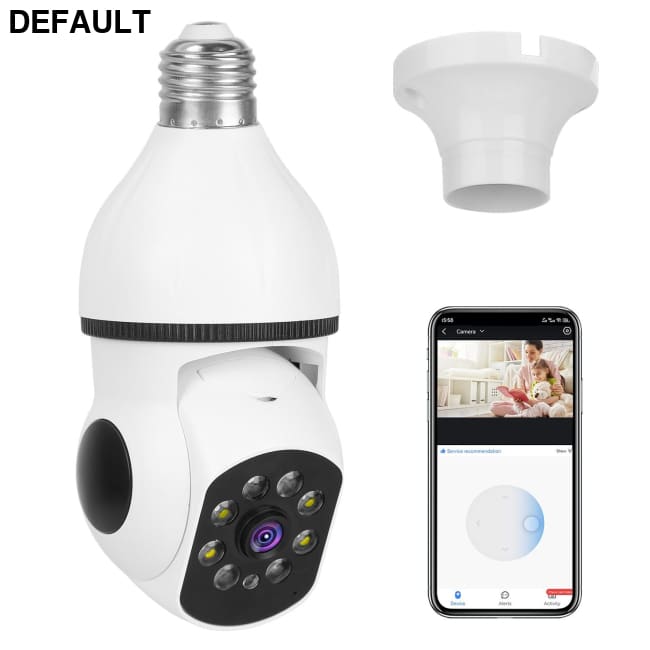 E27 WiFi Bulb Camera 1080P FHD IP Pan Tilt Security Surveillance with Two-Way Audio Full Color Night Vision Flood Light