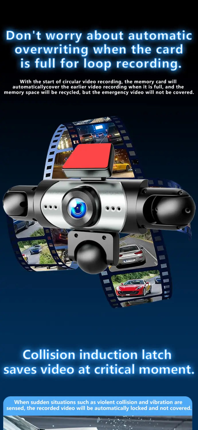 Five Camera Driving Recorder 1080P High-definition Night