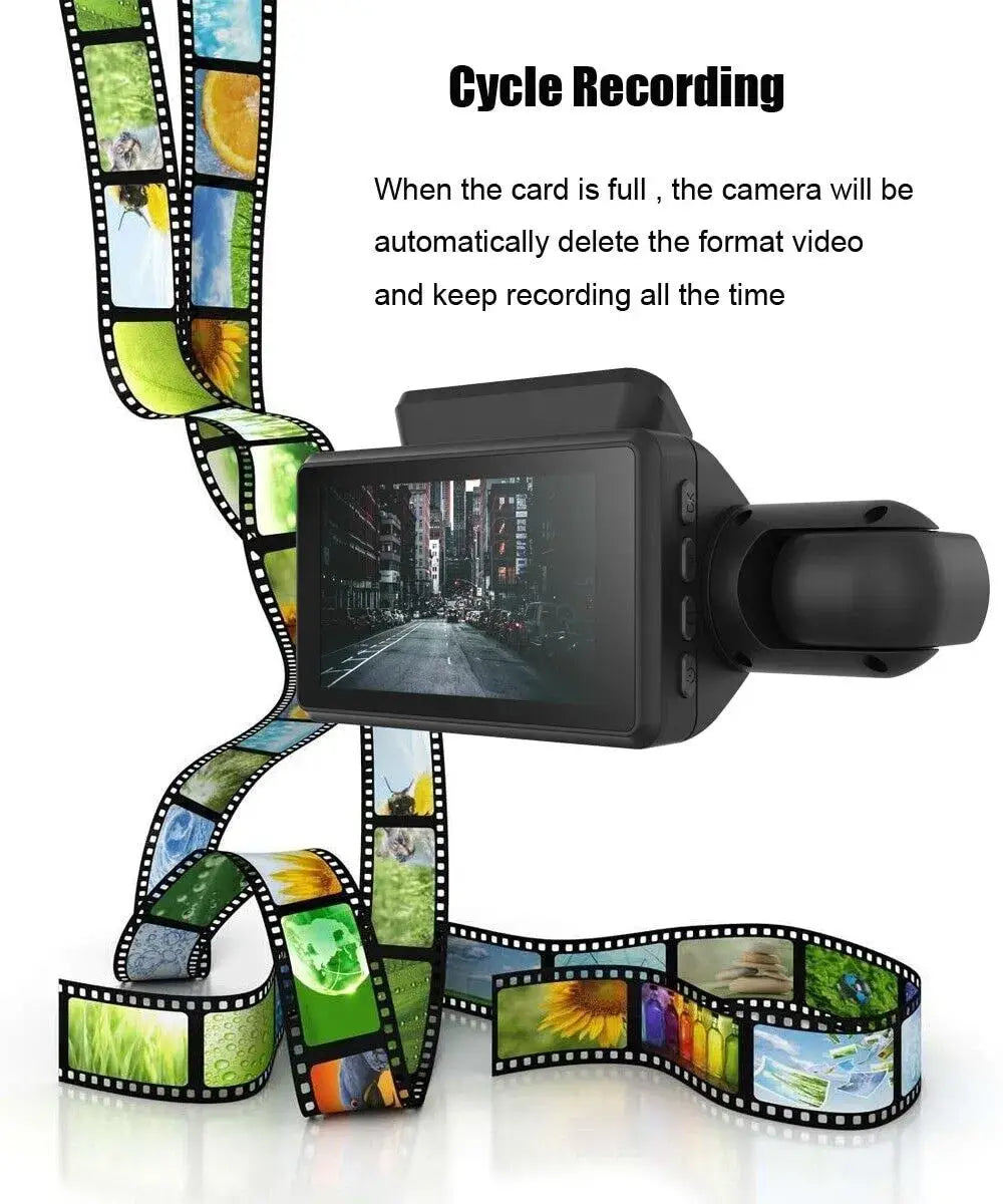 1080P Dual Lens Car DVR Dash Cam Video Recorder G-Sensor