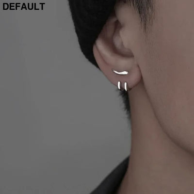 Ear studs for men with personality trendy men’s earrings simple and minimalist versatile cool hip-hop new trend Men