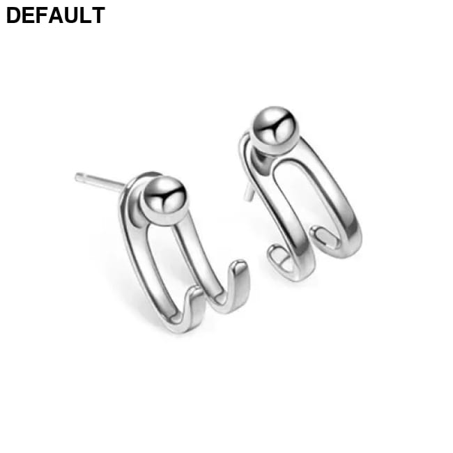 Ear studs for men with personality trendy men’s earrings, Silver
