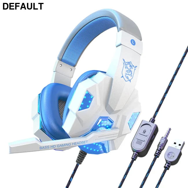 Earphones for wired laptops dedicated gaming white blue Headphones Headsets