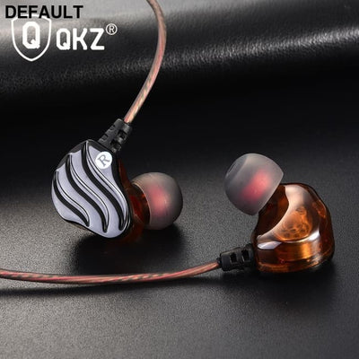 Earphones QKZ KD4 fone de ouvido Mini Dual Driver Original hybrid dual dynamic driver Headphone mp3 DJ Headset