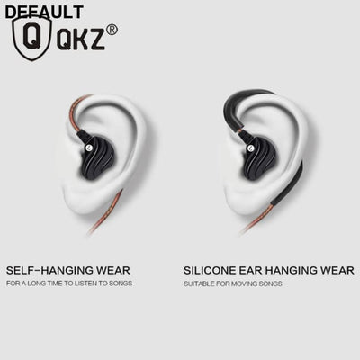 Earphones QKZ KD4 fone de ouvido Mini Dual Driver Original hybrid dual dynamic driver Headphone mp3 DJ Headset