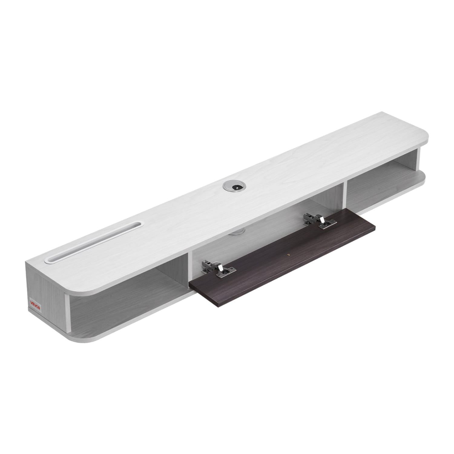 TV Schrank Hängend Wandhalterung Fernsehschrank Mit Kabelloch Schwebendes TV-Regal Stauraum Für DVD-Player Kabelbox