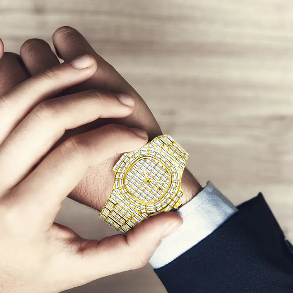 High-grade Full Drill Square Waterproof Calendar For Men