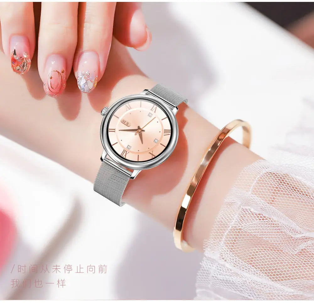 2020 SANLEPUS Stylish Women’s Smart Watch Luxury Waterproof Wristwatch Stainless Steel Casual Girls Smartwatch