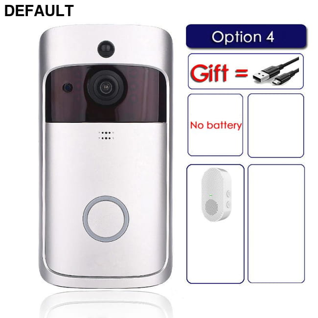 EKEN V5 Smart WiFi Video Doorbell Camera Visual Intercom US plug / Option 4 Home Security Intercoms