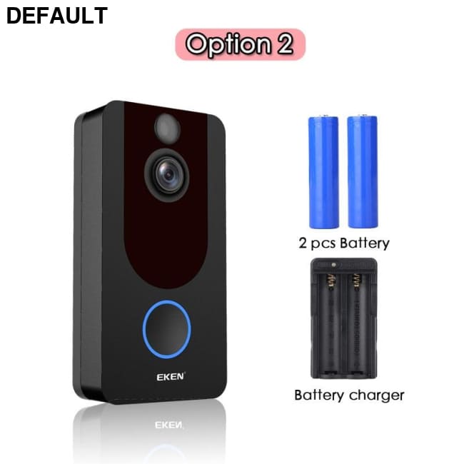 EKEN V7 HD 1080P Smart WiFi Video Doorbell Camera Visual Intercom Night vision IP Door Bell Wireless Security Option 2