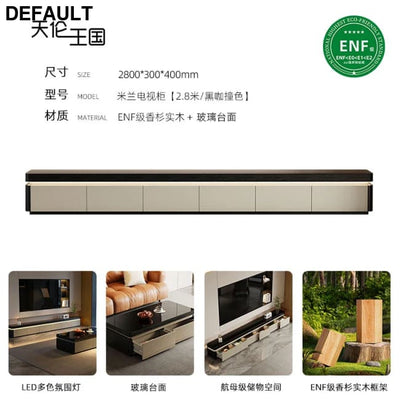 Elegant Space Saving TV Stand Eco Friendly Materials Sustainable Modern Aesthetics Sliding Doors Living Room Furniture