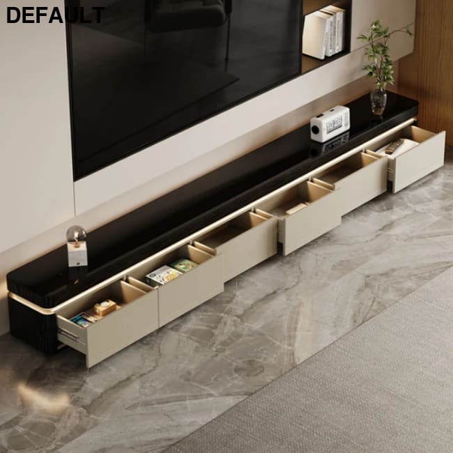 Elegant Space Saving TV Stand Eco Friendly Materials Sustainable Modern Aesthetics Sliding Doors Living Room Furniture
