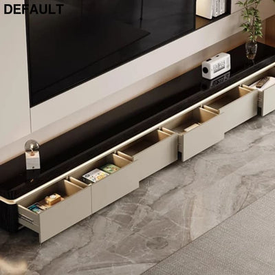 Elegant Space Saving TV Stand Eco Friendly Materials Sustainable Modern Aesthetics Sliding Doors Living Room Furniture