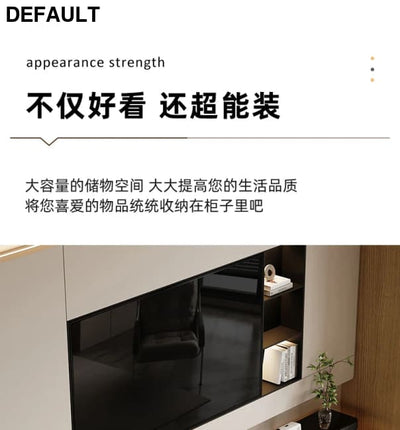 Elegant Space Saving TV Stand Eco Friendly Materials Sustainable Modern Aesthetics Sliding Doors Living Room Furniture