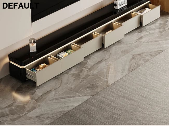 Elegant Space Saving TV Stand Eco Friendly Materials Sustainable Modern Aesthetics Sliding Doors Living Room Furniture