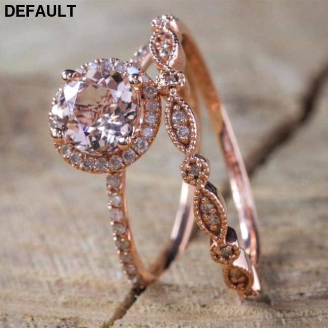 Elegant Wedding Ring Set For Woman Cubic Zirconia vintage 10 / 1122-290 Sterling Silver Rings