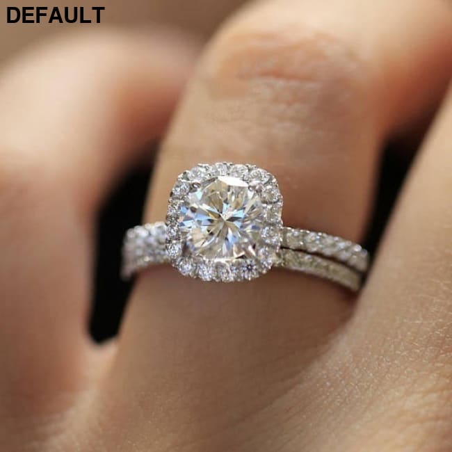 Elegant Wedding Ring Set For Woman Cubic Zirconia vintage Bridal Engagement rose goldFinger accessories Jewelry anillos