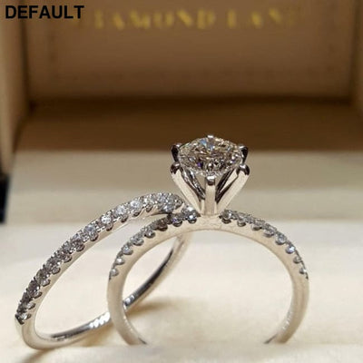 Elegant Wedding Ring Set For Woman Cubic Zirconia vintage Bridal Engagement rose goldFinger accessories Jewelry anillos