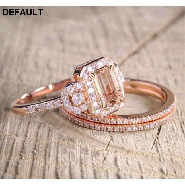 Elegant Wedding Ring Set For Woman Cubic Zirconia vintage Sterling Silver Rings