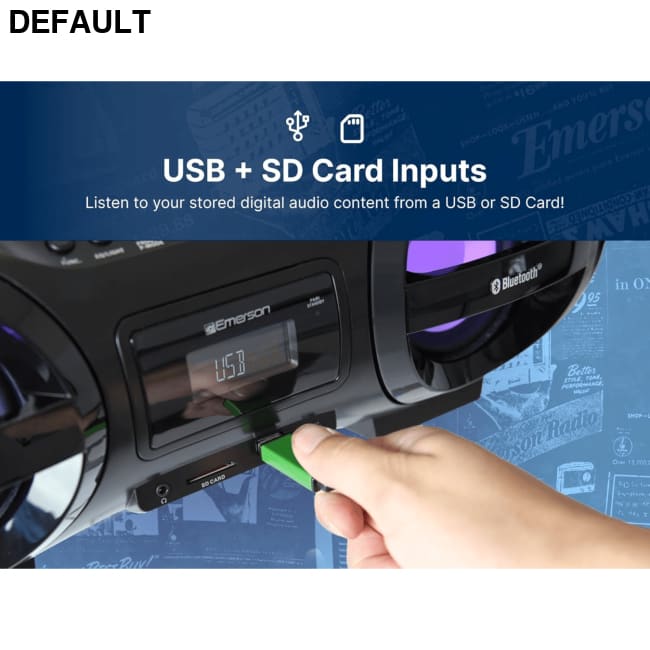 Emerson Portable Cassette Player and Recorder Black CD Players Boomboxes