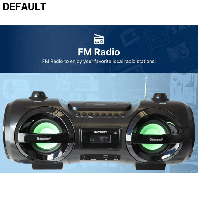 Emerson Portable Cassette Player and Recorder Black CD Players Boomboxes