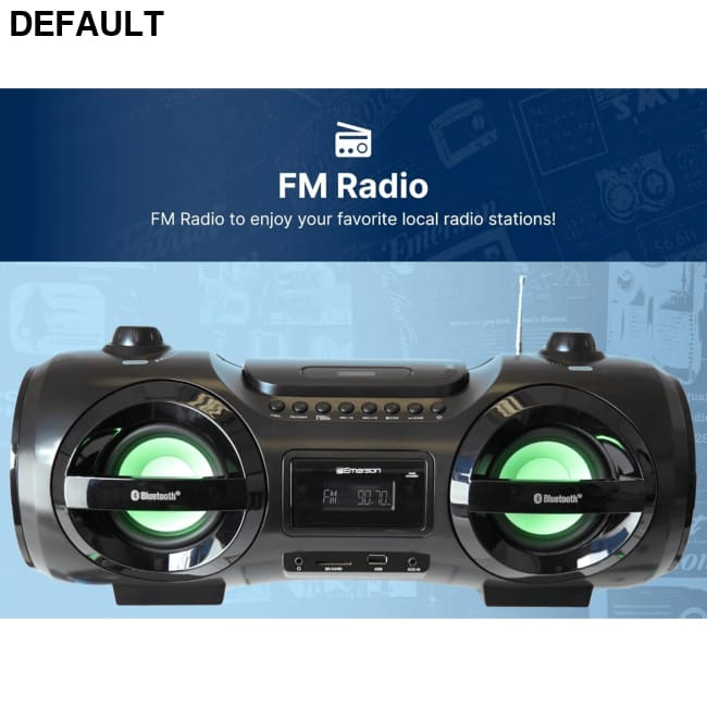 Emerson Portable Cassette Player and Recorder Black CD Players Boomboxes