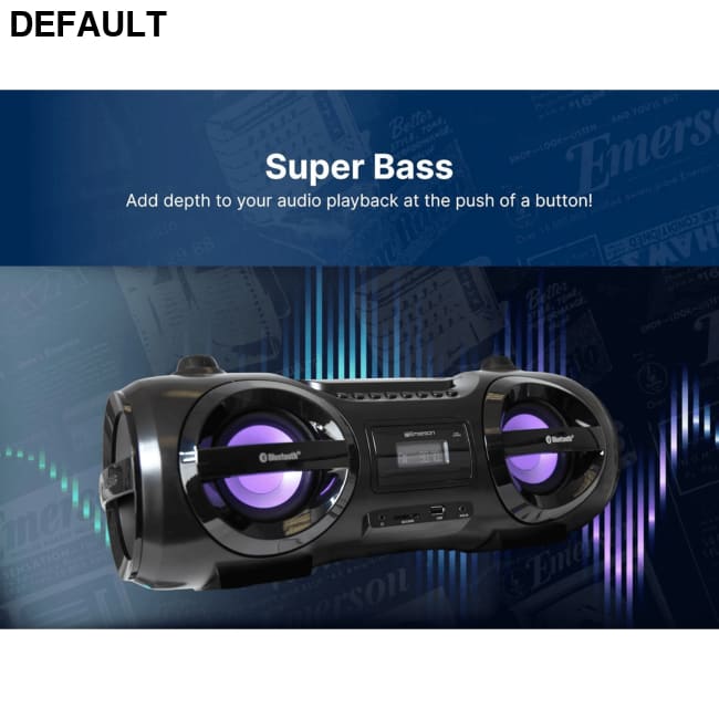 Emerson Portable Cassette Player and Recorder Black CD Players Boomboxes